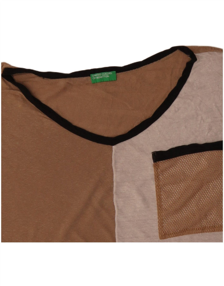 Tricou crop BENETTON pentru damă, UK 16, mare, multicolore
