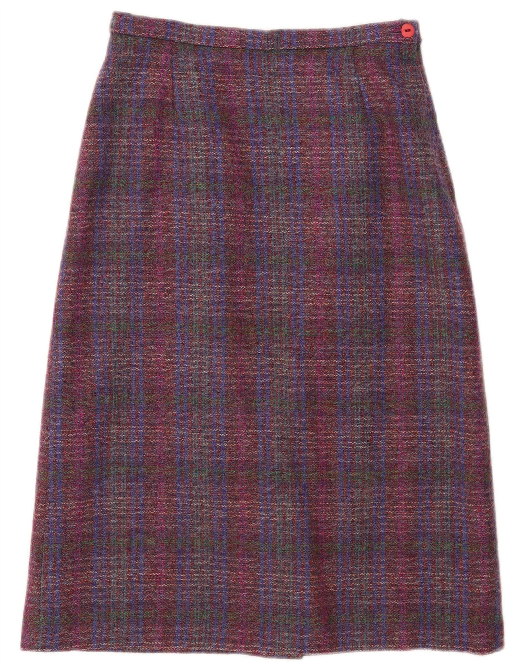 Fusta Midi Pitlochry pentru femei UK 14 Medium W30 Lână cu carouri multicolore