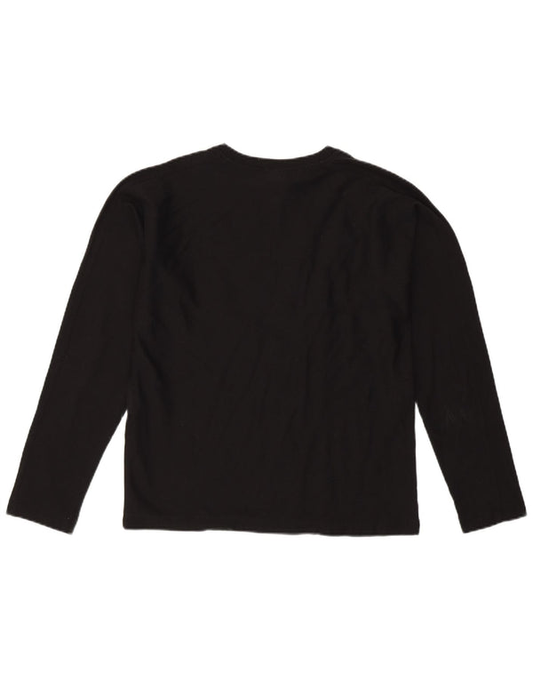 CHAMPION Top grafic pentru femei cu mânecă lungă UK 10 Small Black