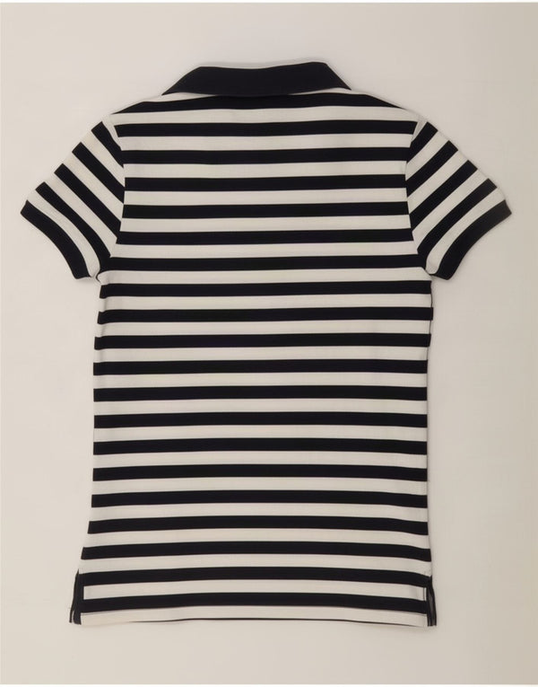 Tricou polo Puma pentru femei UK 10, bumbac cu dungi albe mici
