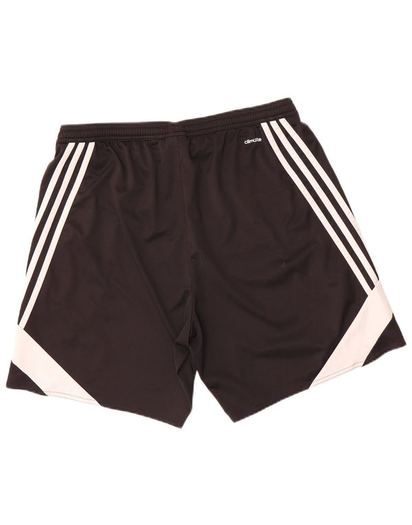 Pantaloni scurți sport Climalite Adidas pentru femei UK 16, mari, negru, color block