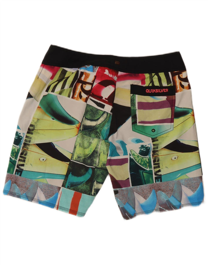 Pantaloni scurți de înot Quiksilver pentru bărbați cu model abstract, medii, multicolori