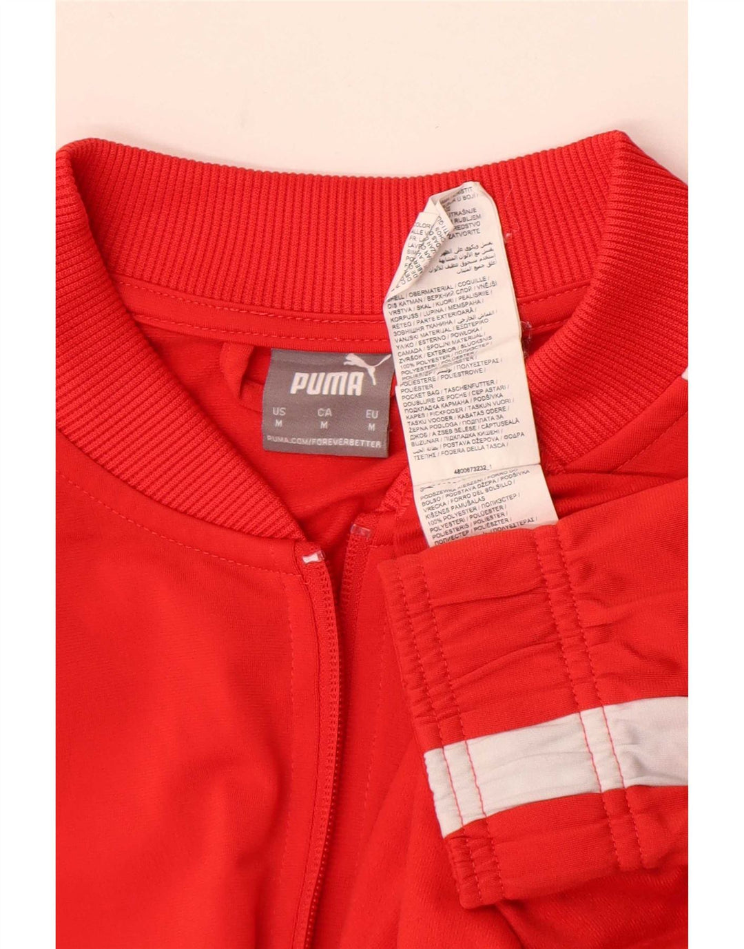 Jachetă de trening pentru bărbați Puma, roșu mediu, poliester color bloc