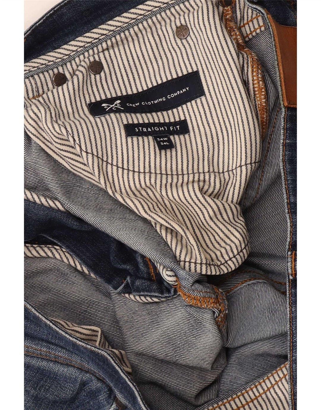 Crew Clothing Blugi drepti pentru bărbați L34 L34 Albastru