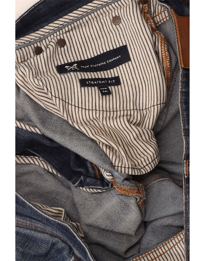Crew Clothing Blugi drepti pentru bărbați L34 L34 Albastru