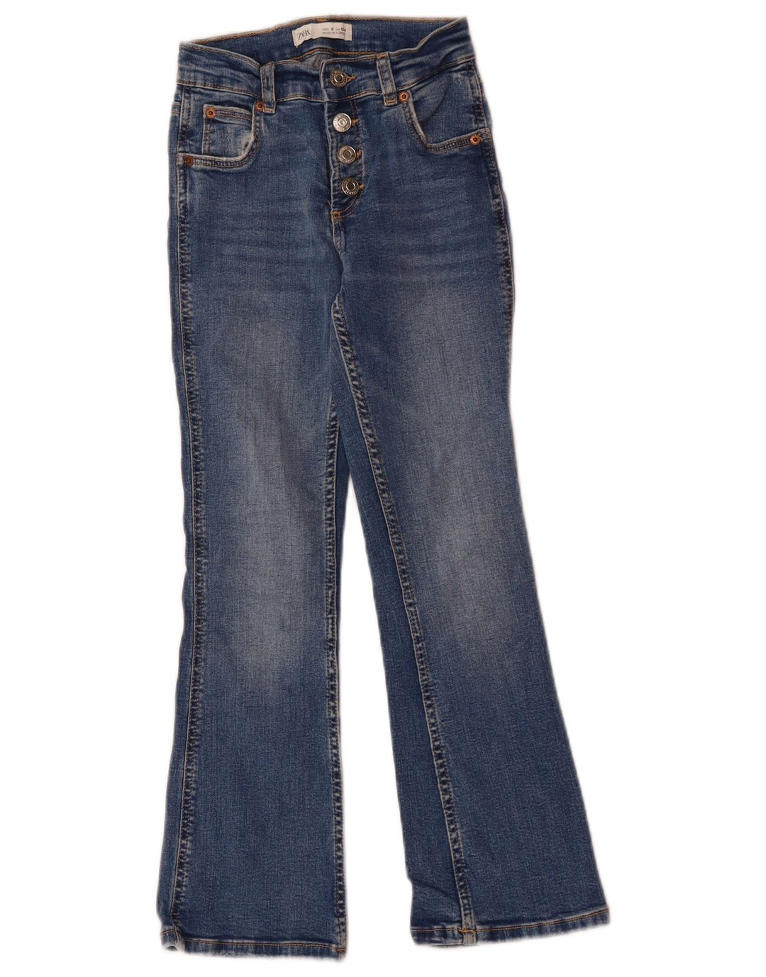 Blugi Zara Fete Bootcut 8-9 Ani W22 L4 Albastru