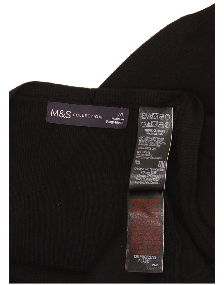Pulover cardigan supradimensionat pentru femei Marks & Spencer UK 18 XL Negru