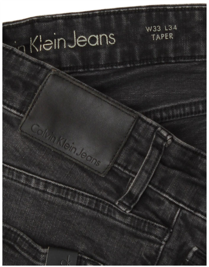 Blugi conici pentru bărbați Calvin Klein W33 L29 bumbac gri