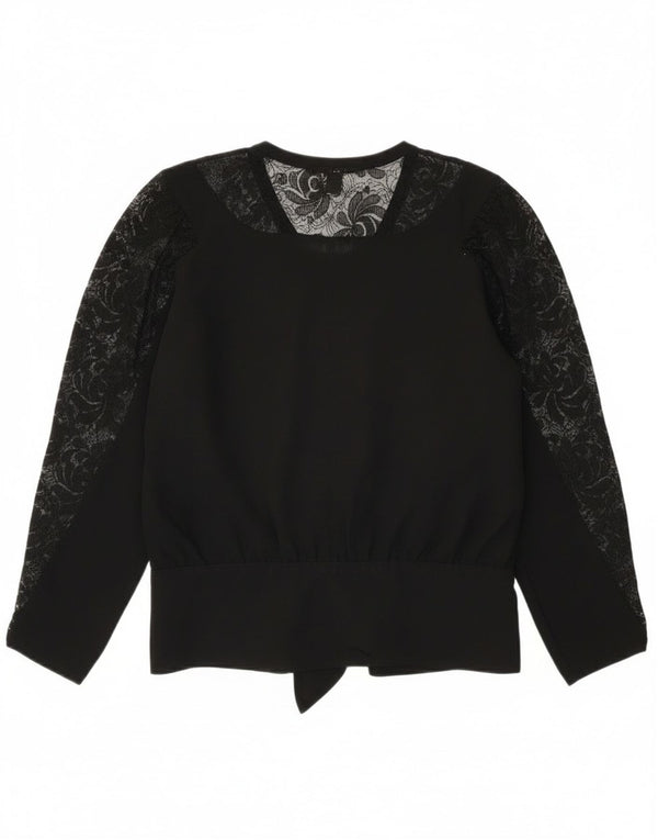 Bluză Superior pentru femei cu mânecă lungă Top EU 40 Medium Black Viscose