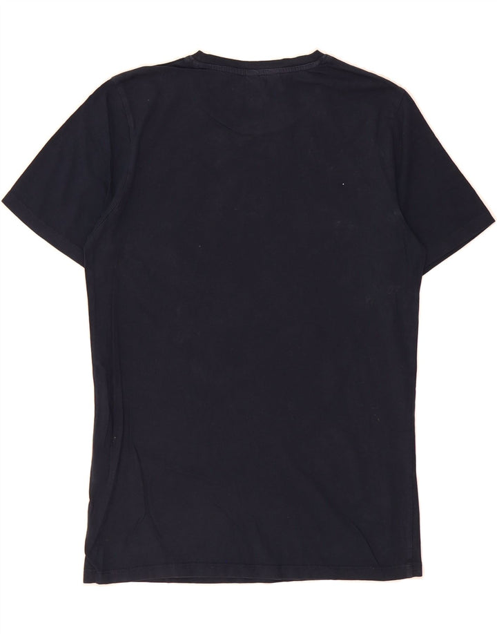 JACK & JONES Mens Graphic T-Shirt Top Medium Navy Blue Cotton Vintage Jack & Jones and Second-Hand Jack & Jones from Messina Hembry 