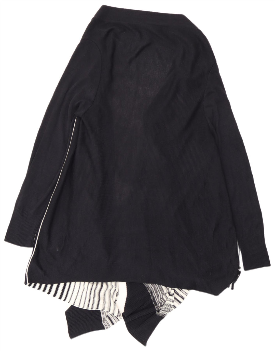 Pulover cardigan asimetric pentru femei Marks & Spencer UK 14 mare negru