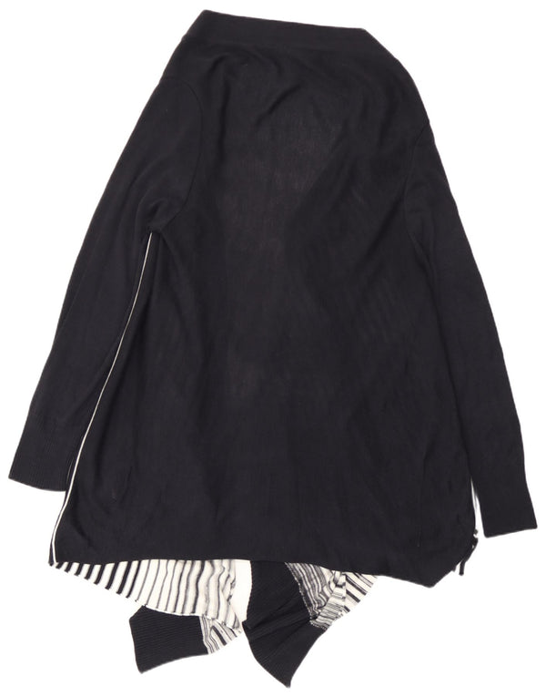 Pulover cardigan asimetric pentru femei Marks & Spencer UK 14 mare negru