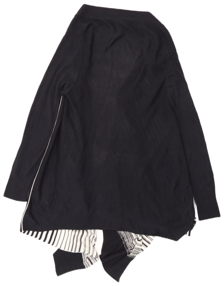 Pulover cardigan asimetric pentru femei Marks & Spencer UK 14 mare negru