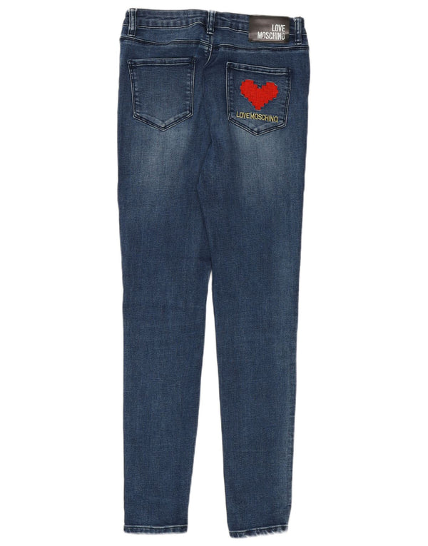 Blugi skinny pentru femei Moschino L27 L28 Bumbac albastru