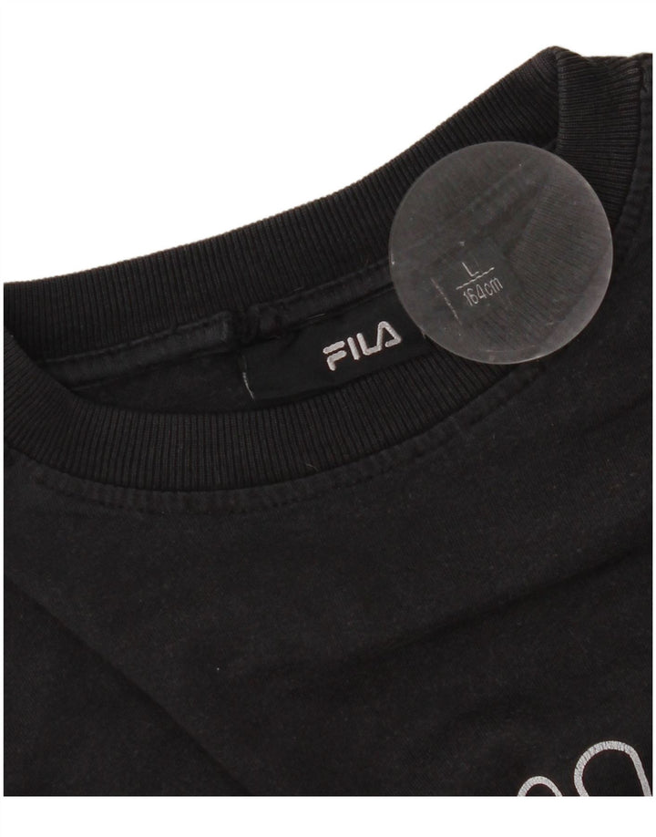 Tricou grafic Fila pentru femei Top UK 16 Large Black
