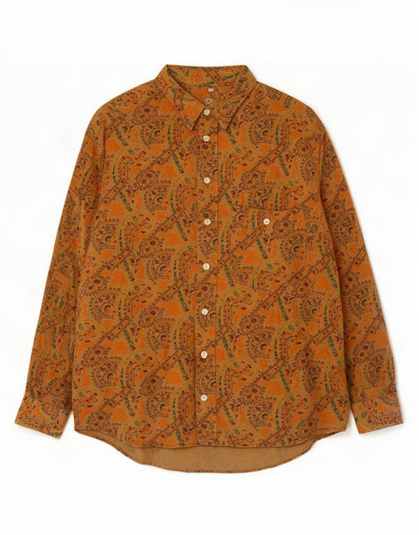 Cămașă Vintage pentru bărbați XL Maro Paisley
