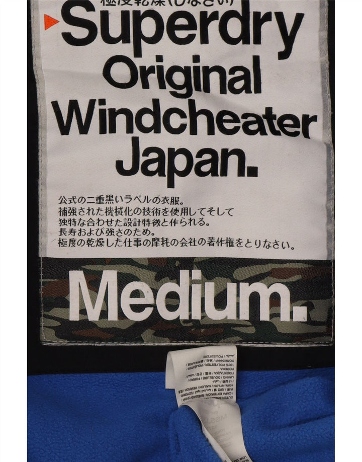 Jachetă Windbreaker cu glugă pentru femei SUPERDRY UK 14 Medium Black