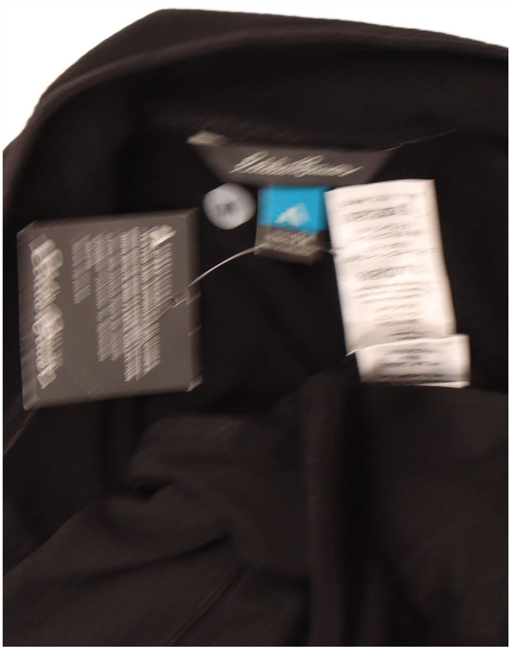 Eddie Bauer Womens Zip Neck Pullover Tracksuit Top UK 14 Medium Black
