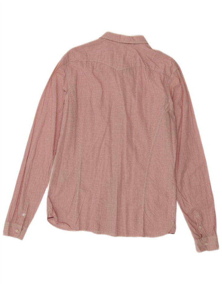 Cămașă Levi's pentru femei UK 16, mare, roșu, bumbac cu dungi