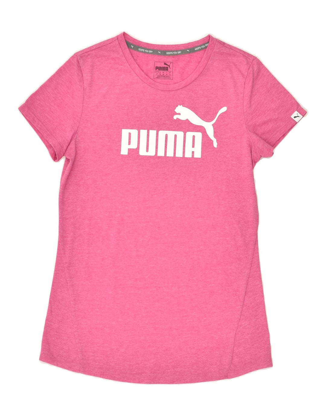 PUMA Womens Graphic T-Shirt Top UK 10 Small Pink | Vintage Puma | Thrift | Second-Hand Puma | Used Clothing | Messina Hembry 