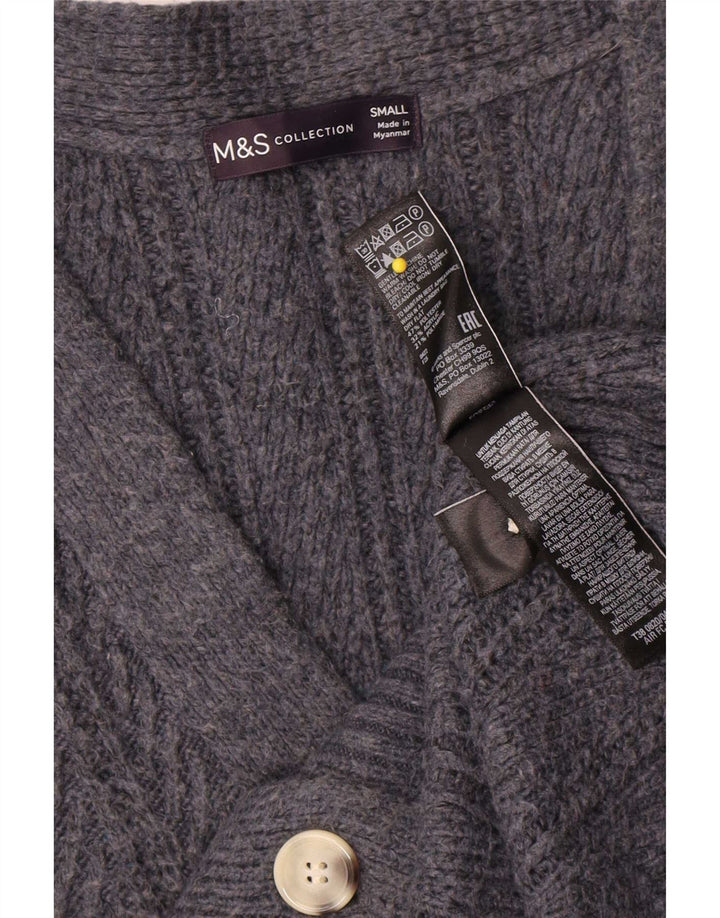 Pulover cardigan supradimensionat pentru femei Marks & Spencer UK 10 mic gri