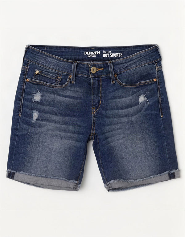 Pantaloni scurți din denim cu talie joasă Levi's Denizen pentru femei US 7 Medium W28 Blue