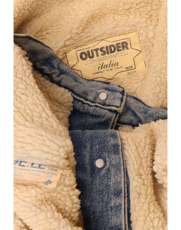Jachetă pentru bărbați din denim Sherpa UK 42 XL Bumbac albastru