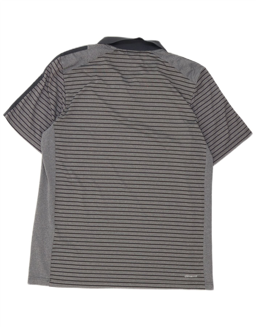 Tricou polo Adidas Climacool pentru bărbați XL poliester cu dungi gri