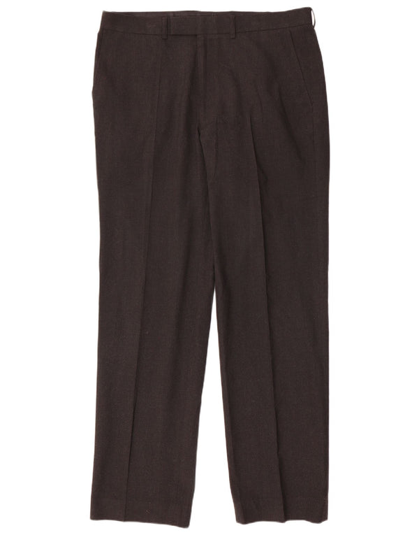 Marks & Spencer Pantaloni drepți pentru bărbați L36 L33 Poliester gri