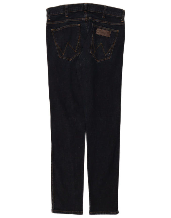 Blugi pentru bărbați Wrangler Larston Slim W32 L31 Bumbac bleumarin