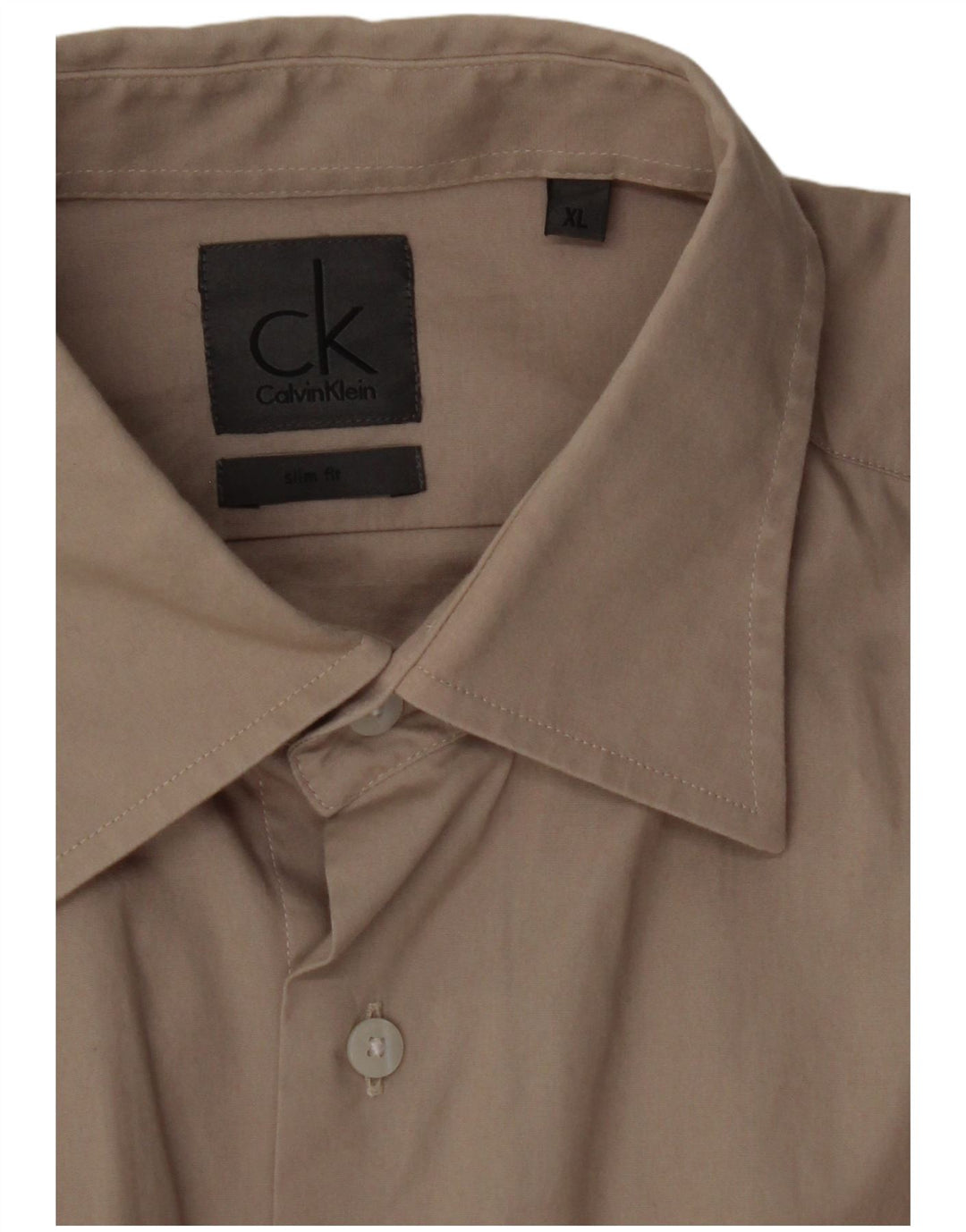 Cămașă pentru bărbați CALVIN KLEIN Slim Fit XL Bej