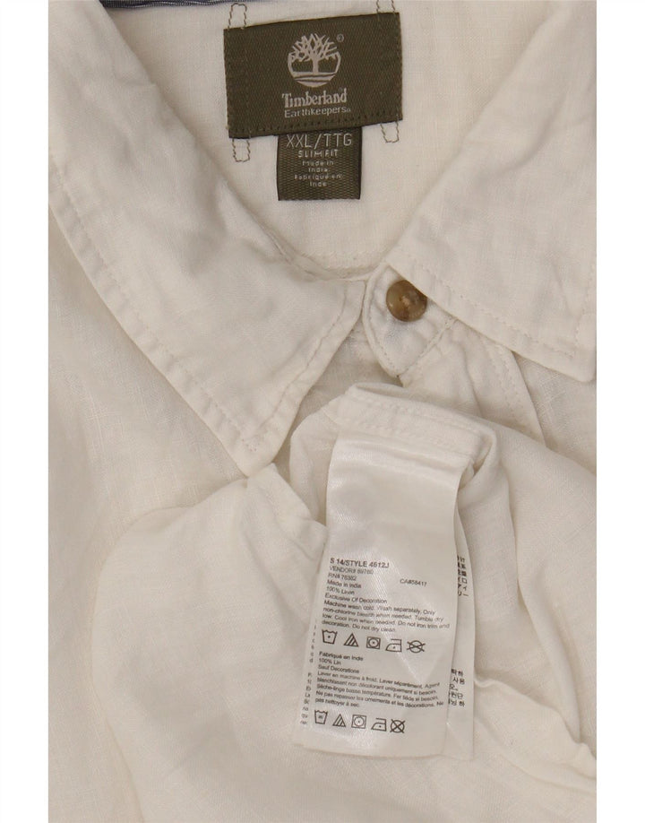 Cămașă Timberland Slim Fit 2XL, in alb
