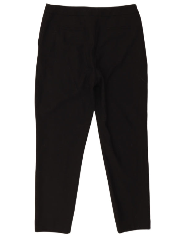 Pantaloni chino subțiri Hobbs pentru femei UK 12 Medium L32 L28 Lână neagră