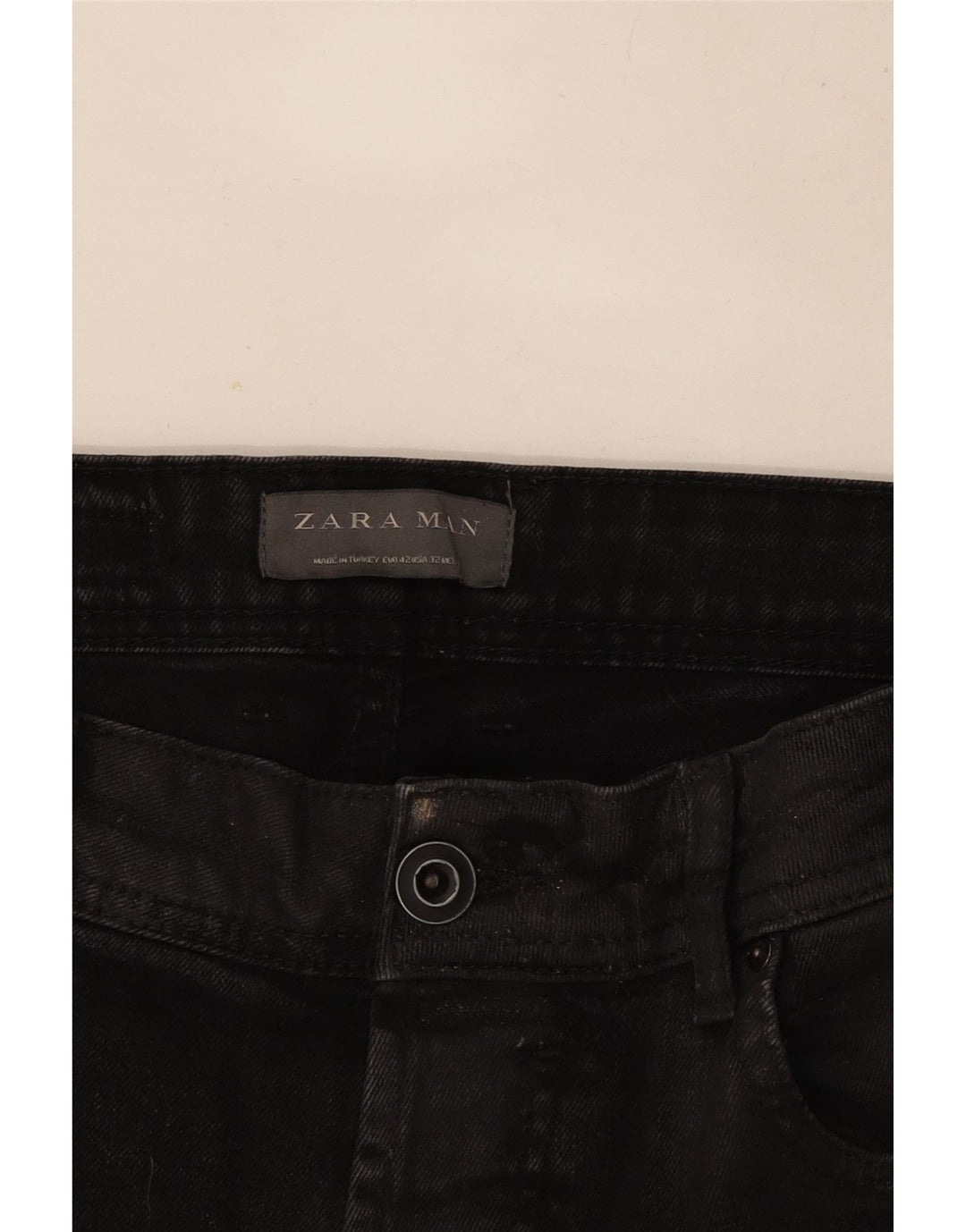 Blugi slim pentru bărbați de la Zara EU 42 Large W32 L26 Negri