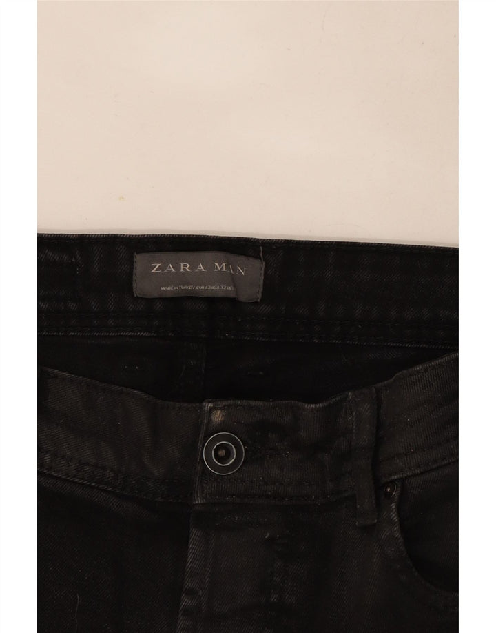 Blugi slim pentru bărbați de la Zara EU 42 Large W32 L26 Negri