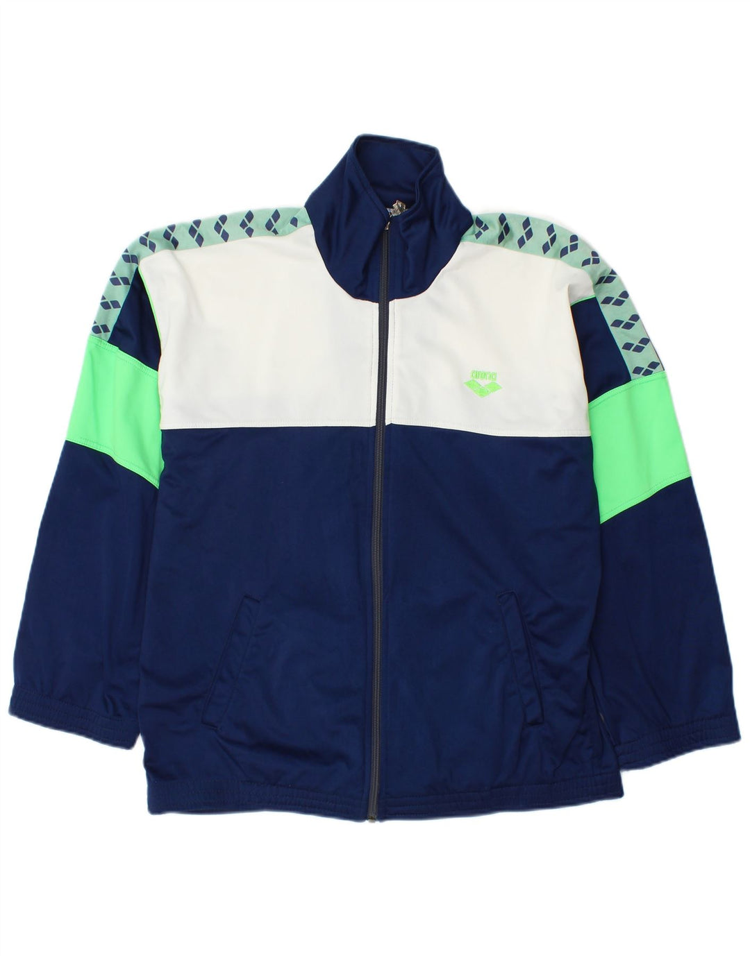 Jachetă de top pentru trening cu grafică pentru bărbați ARENA, albastru marin mediu, color block