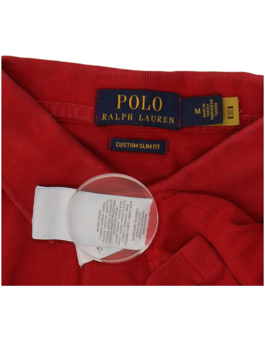 POLO RALPH LAUREN Tricou polo personalizat pentru bărbați, bumbac roșu mediu