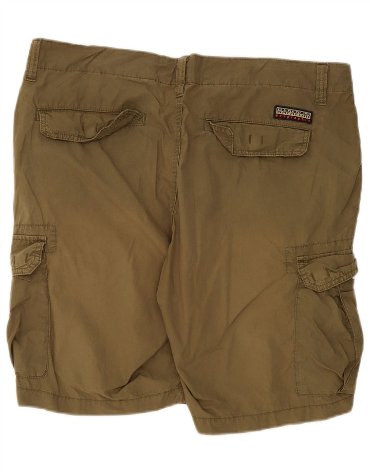 Pantaloni scurți cargo Napapijri pentru bărbați W36, bumbac kaki mare