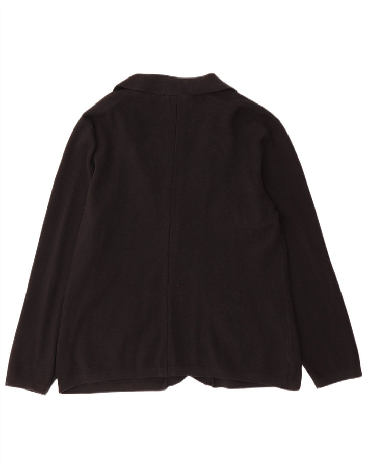 Sacou Esprit pentru femei, tricot cu 2 nasturi, UK 14, bumbac negru mare