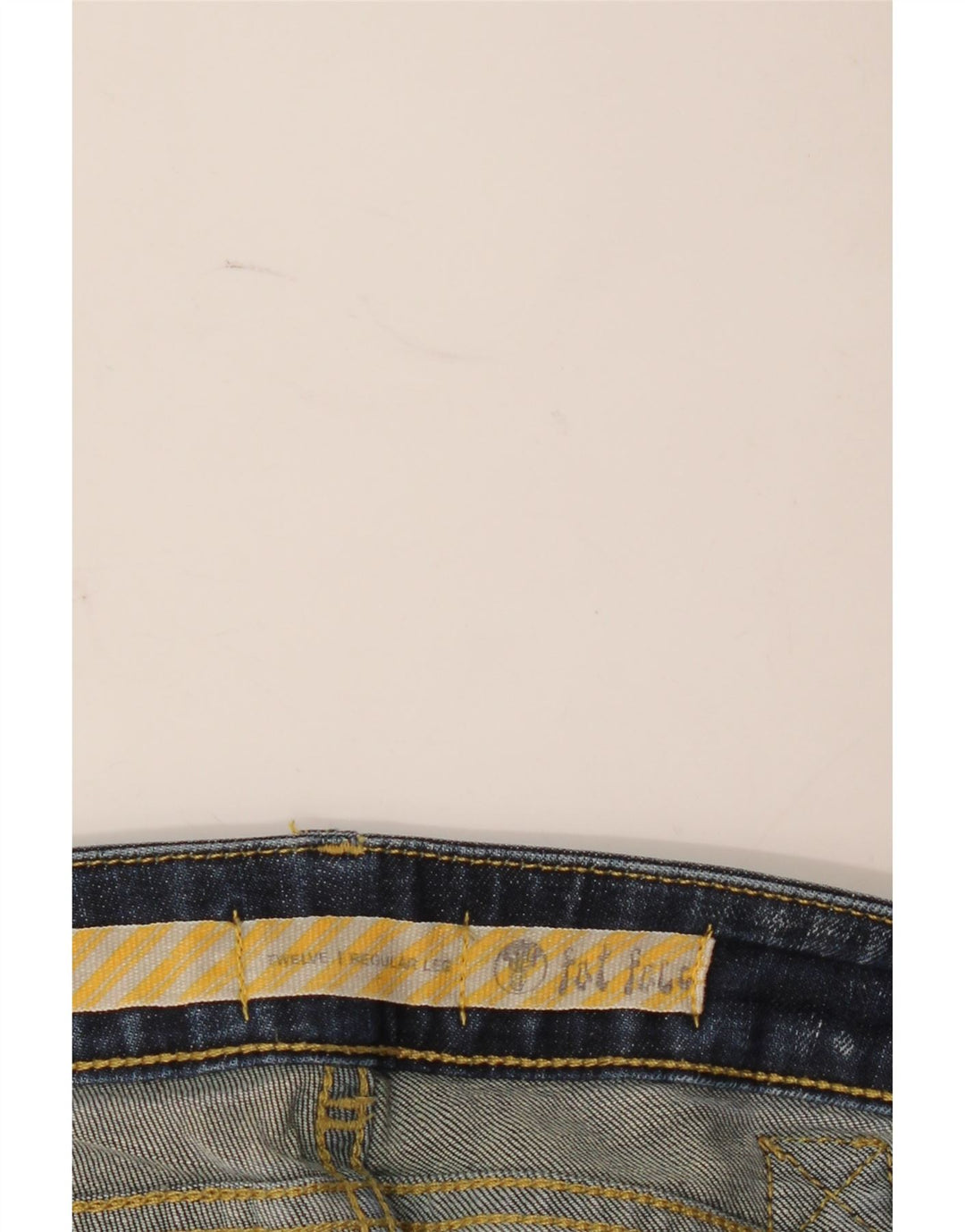 Fat Face Blugi drepți obișnuiți pentru femei UK 12 Medium L34 L32 Bumbac albastru