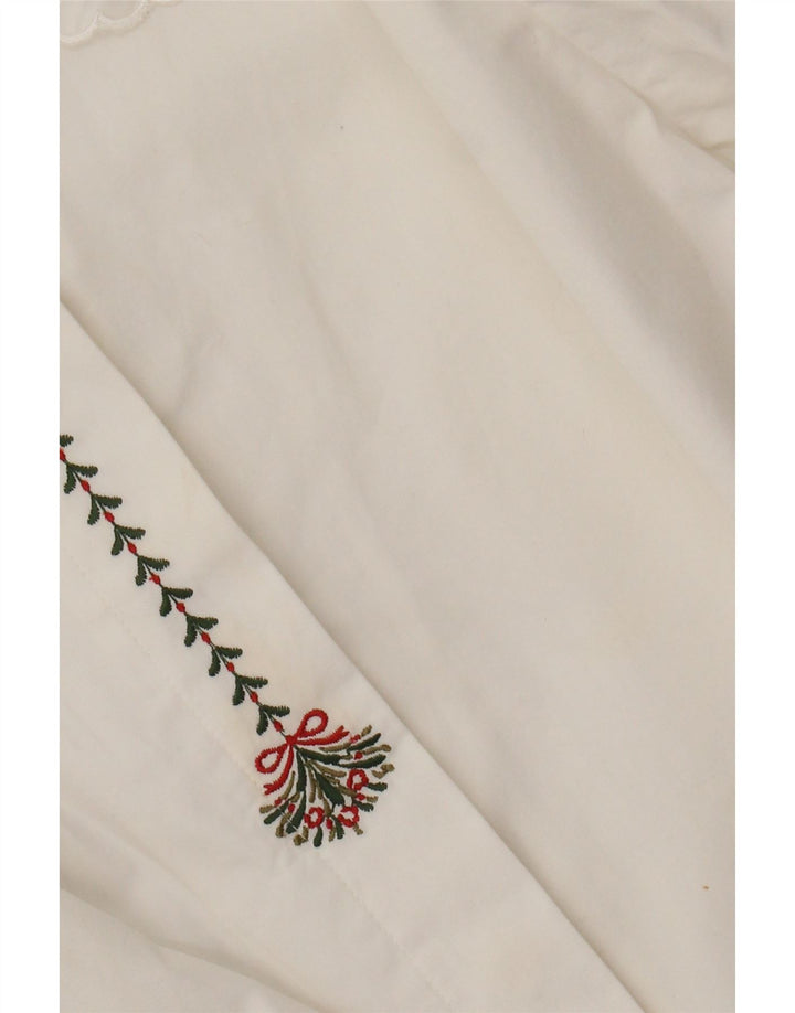 Bluză cămașă pentru femei Benetton IT 44 Bumbac alb cadru mediu