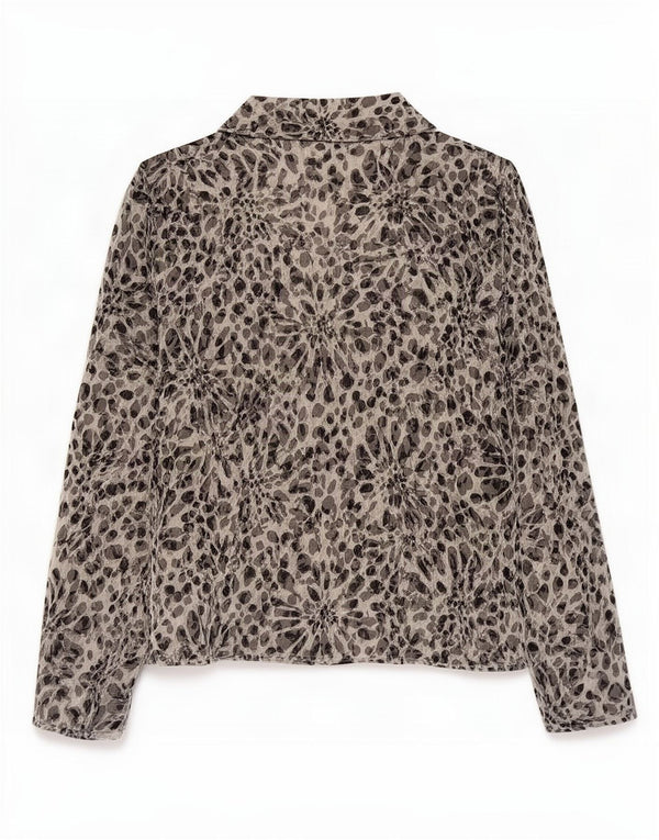 Bluză cămașă pentru femei Marks & Spencer UK 18 XL Gri Floral