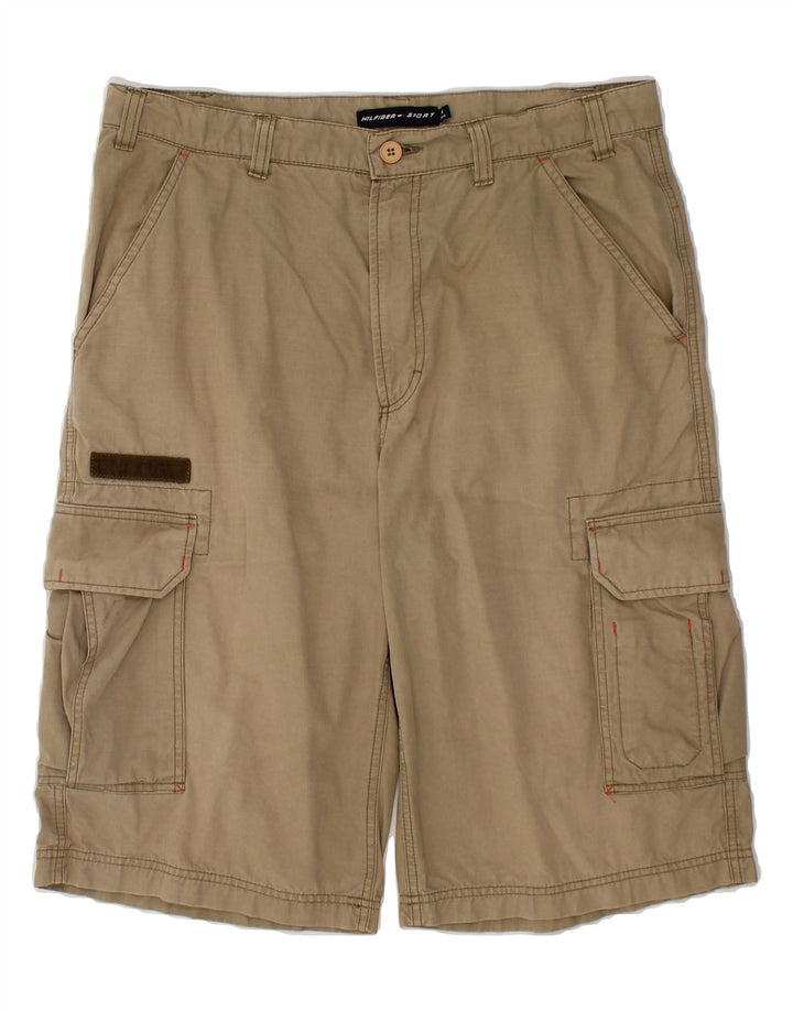 TOMMY HILFIGER Mens Cargo Shorts Medium W34 Brown Cotton Classic Vintage Tommy Hilfiger and Second-Hand Tommy Hilfiger from Messina Hembry 