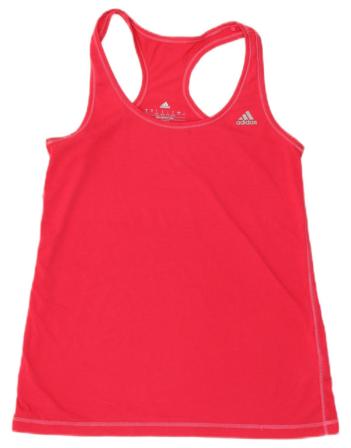 Top Vest Climalite pentru femei Adidas UK 12/14 Poliester roz mediu