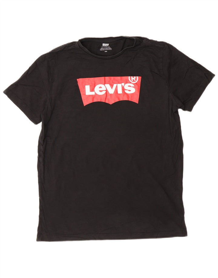 Tricou grafic pentru bărbați Levi's Top mediu negru bumbac