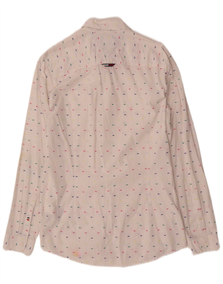 Cămașă pentru bărbați Tommy Hilfiger Slim Fit, bumbac mediu cu pete albe