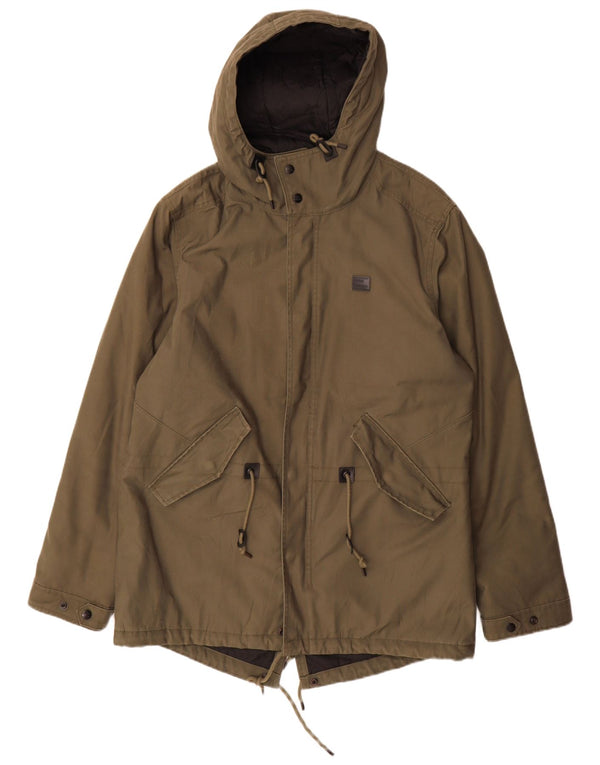Jachetă parka cu glugă pentru bărbați Vintage Industries UK 44 2XL Kaki Poliester