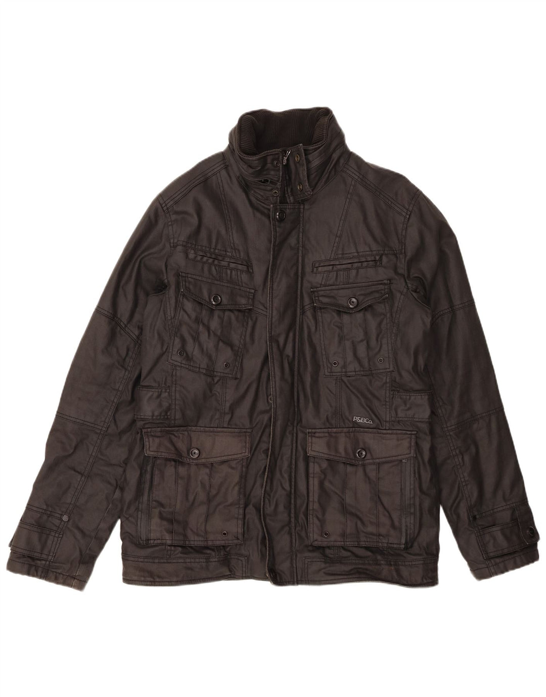 Jachetă pentru bărbați PULL & BEAR UK 42 XL Negru