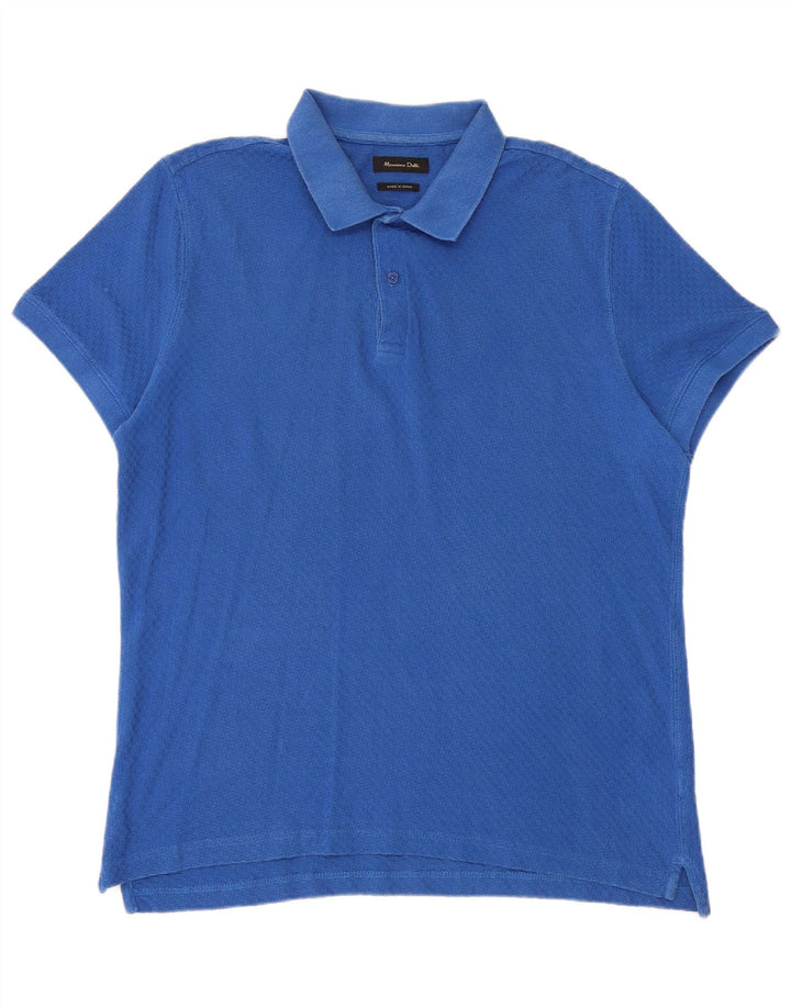 Tricou polo Massimo Dutti pentru bărbați, mare, albastru, bumbac