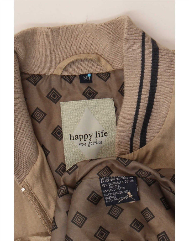 Jachetă bomber pentru bărbați Happy Life IT 50 mare, bej, bumbac